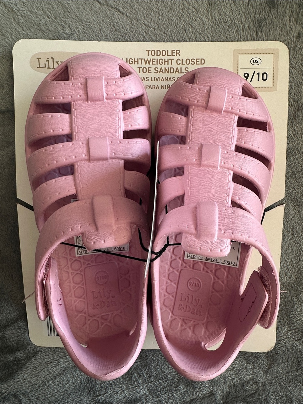 NWT Lily & Dan Toddler Closed-Toe Sandals in Pink - Size 9/10 🩷